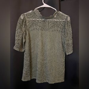Lace green blouse